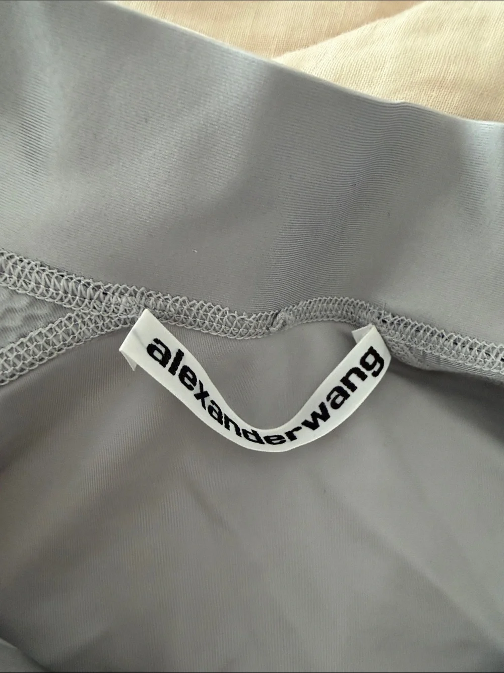 Alexander Wang Silver Performance Cycling Jersey Rash Guard